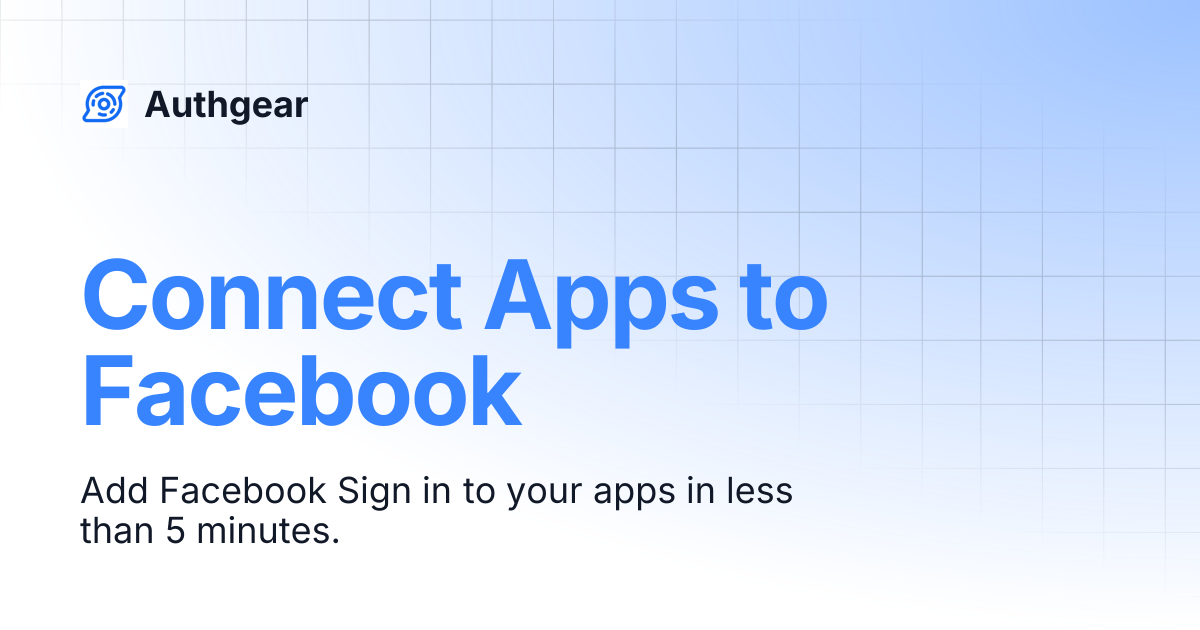 Connect Apps to Facebook | Authgear