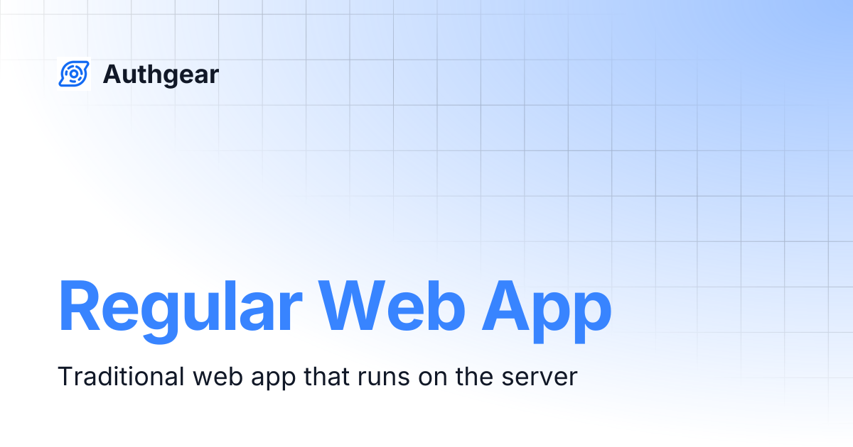 Regular Web App | Authgear