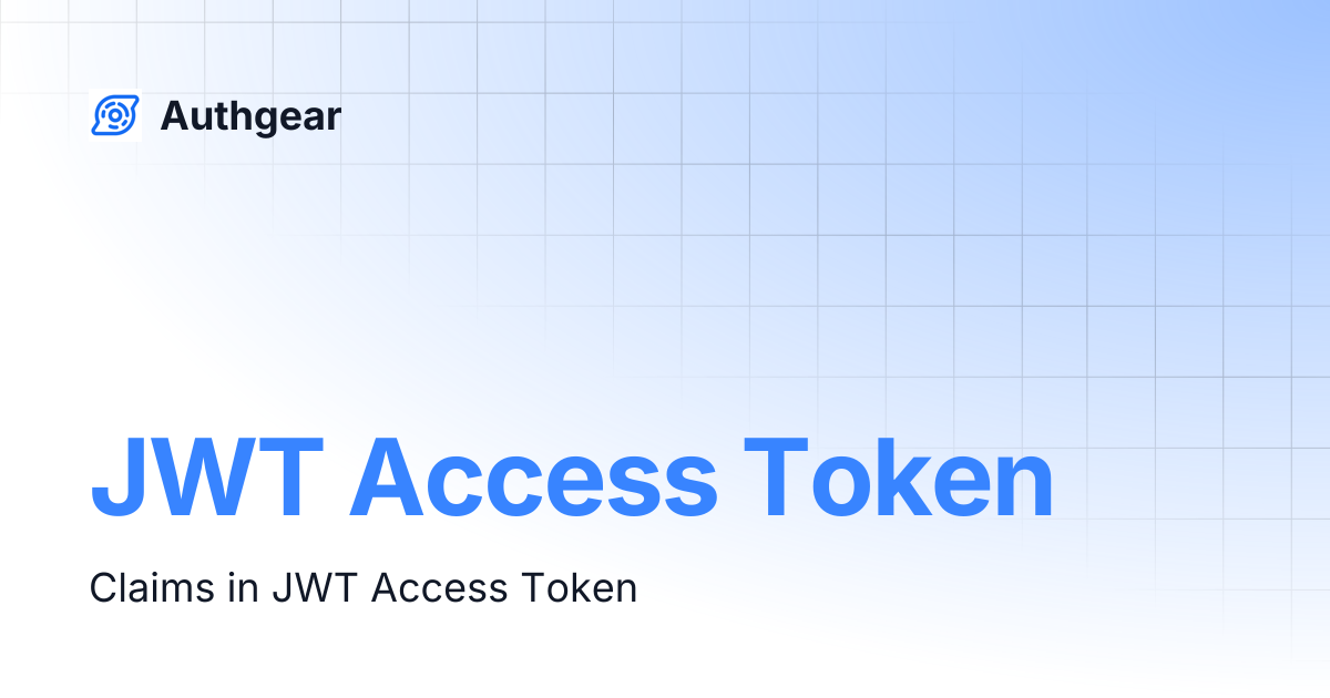JWT Access Token | Authgear