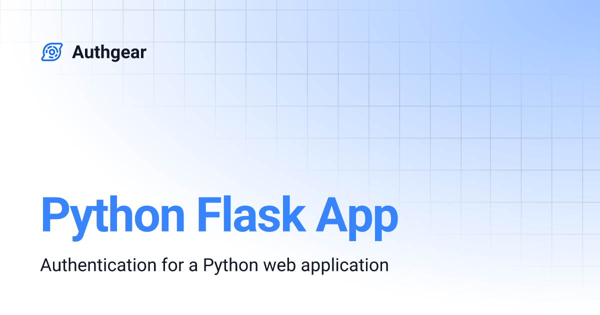 Python Flask App | Authgear